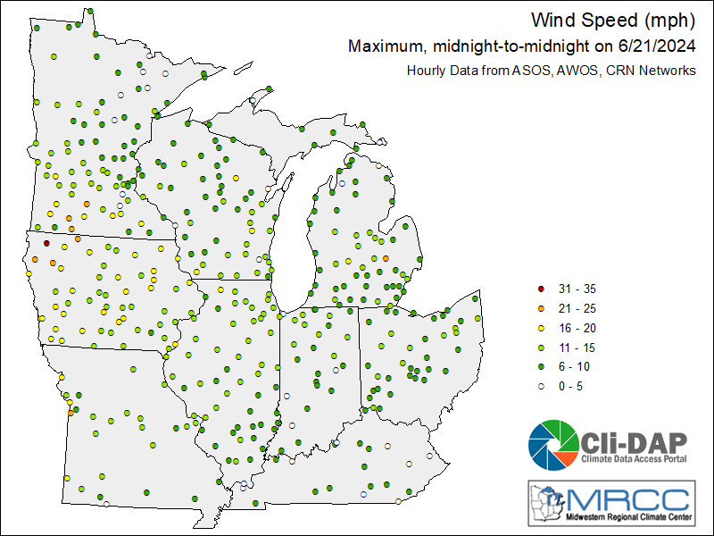 Midwest Max Wind Speed