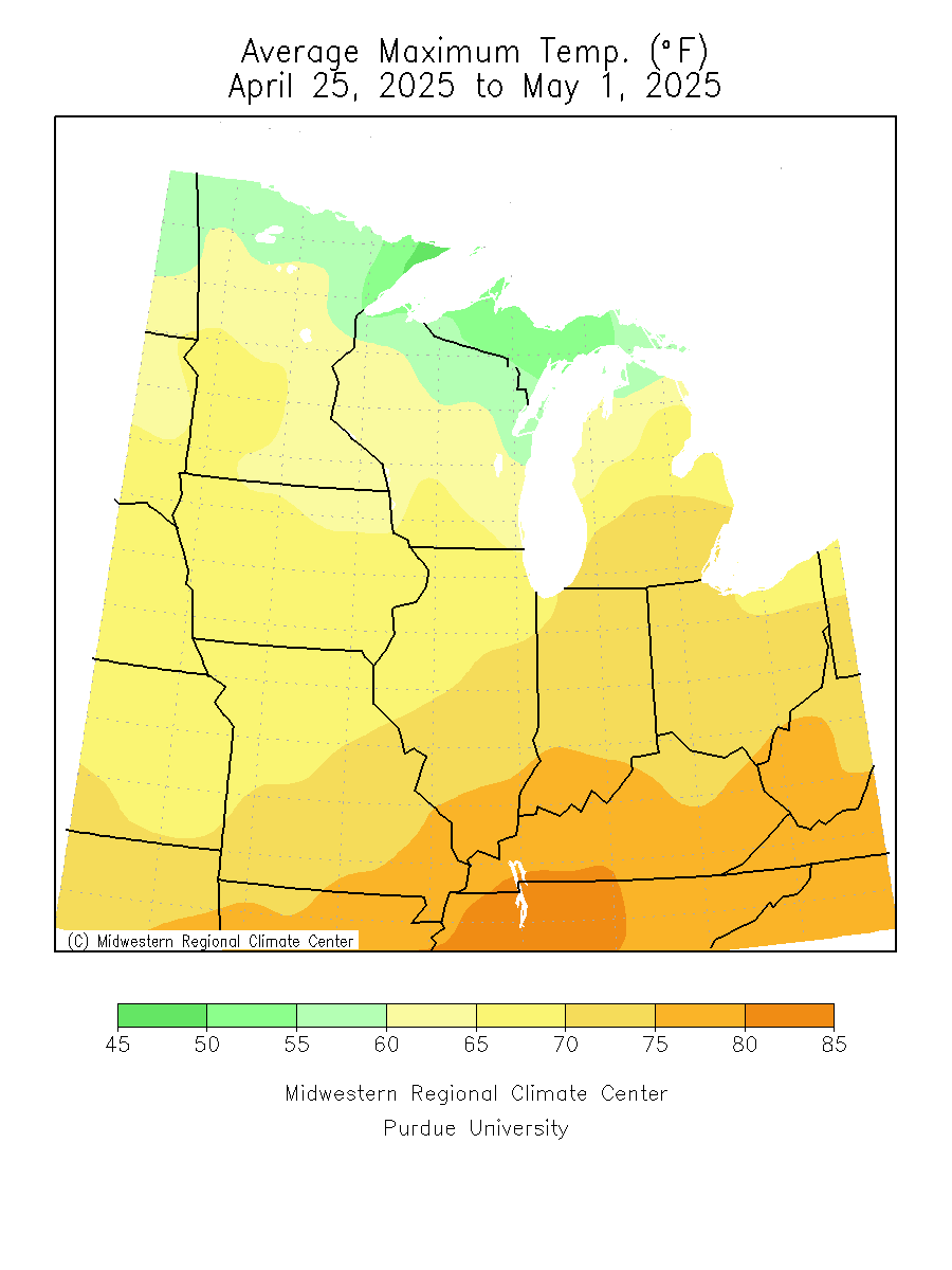 Last 7 Days, Avg Max Temp