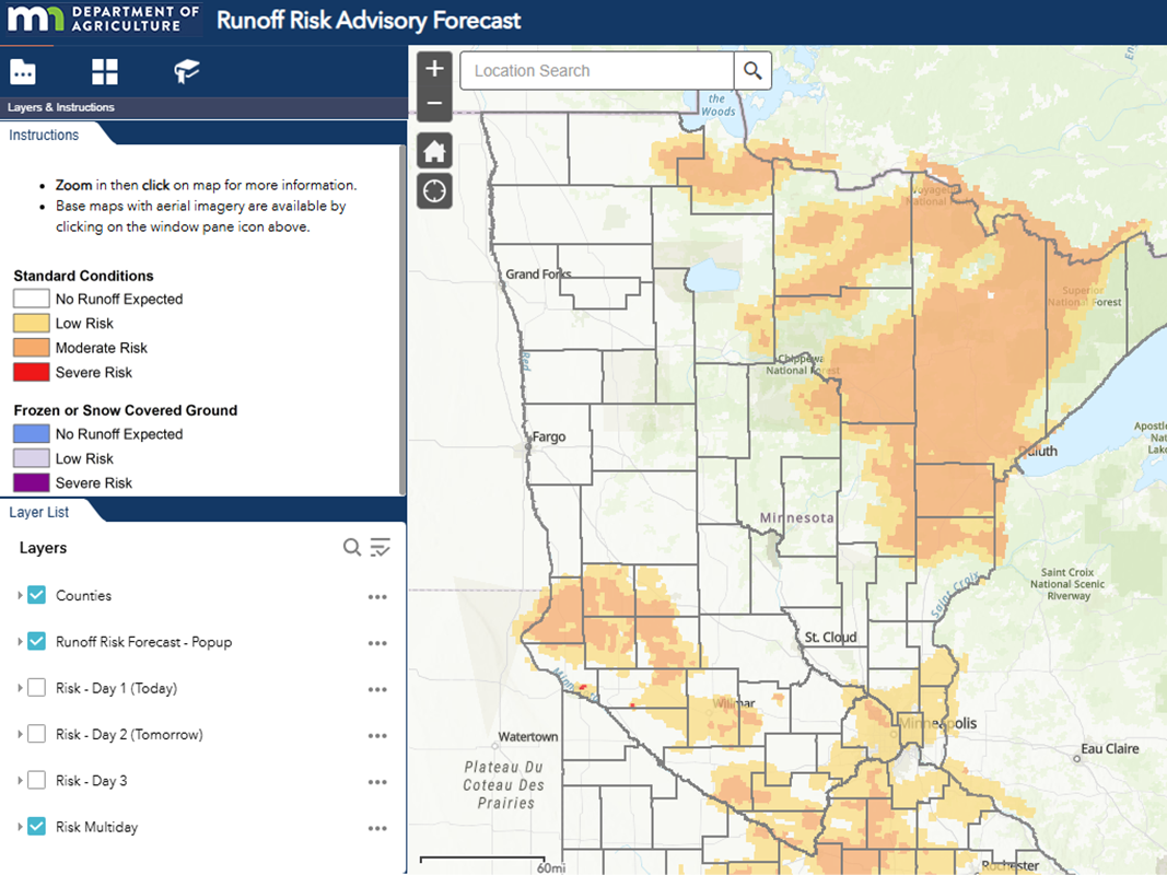 MN Runoff Risk Advisory Forecast