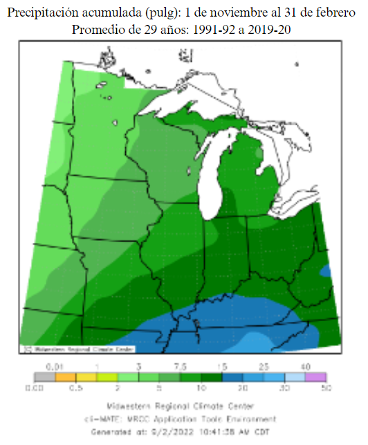 Normal Accumulated Precip - Nov-February