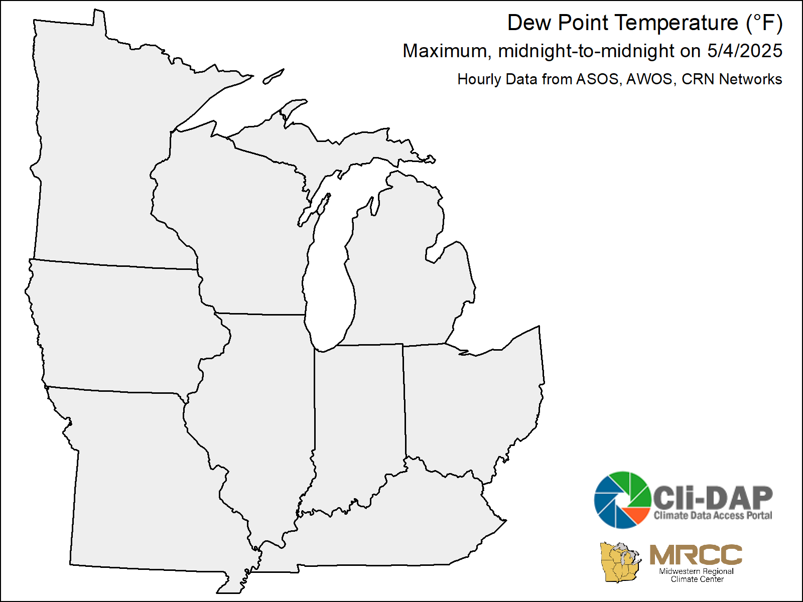 Midwest Max Dew Point