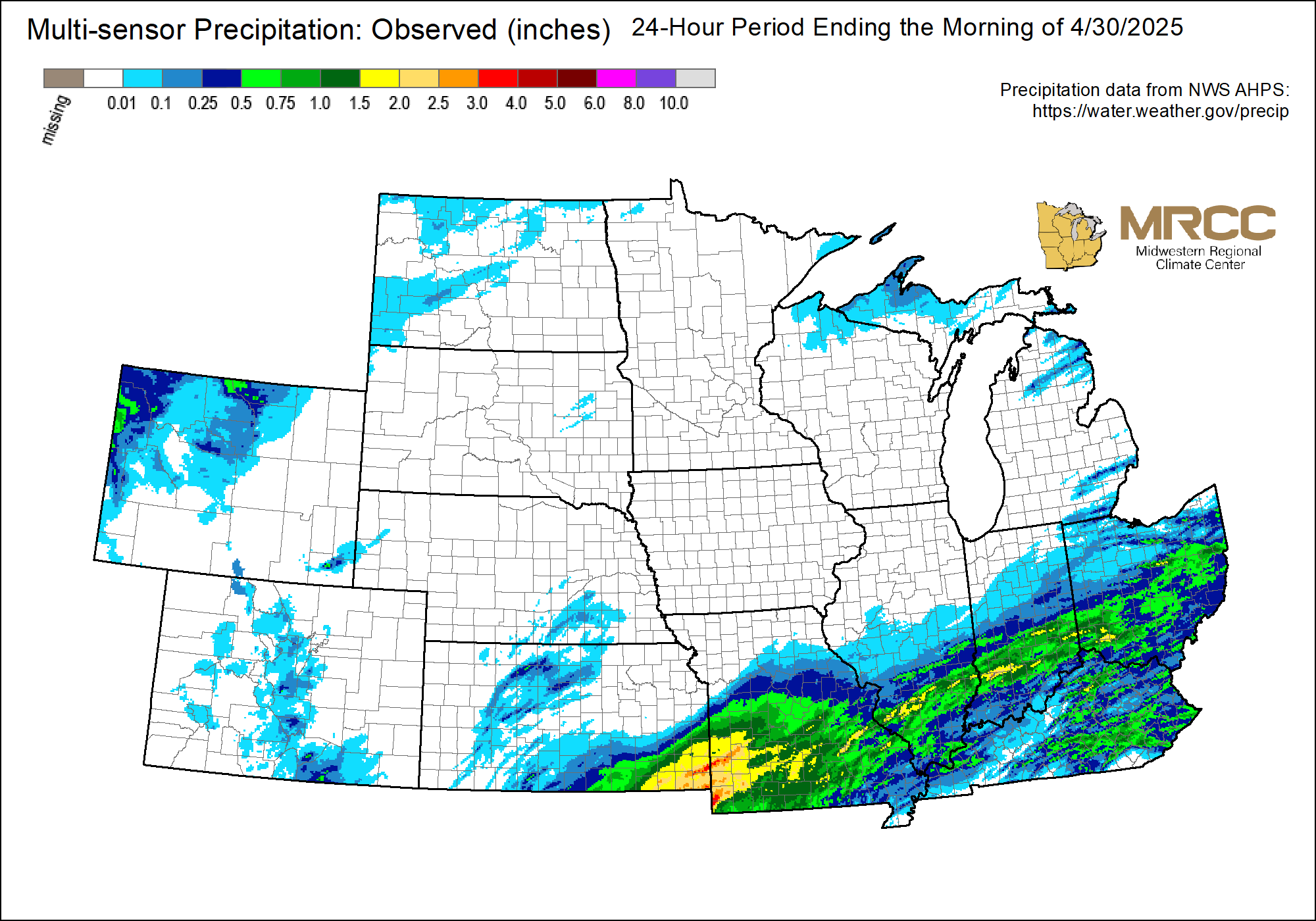 Central Region Multi-Sensor Precip