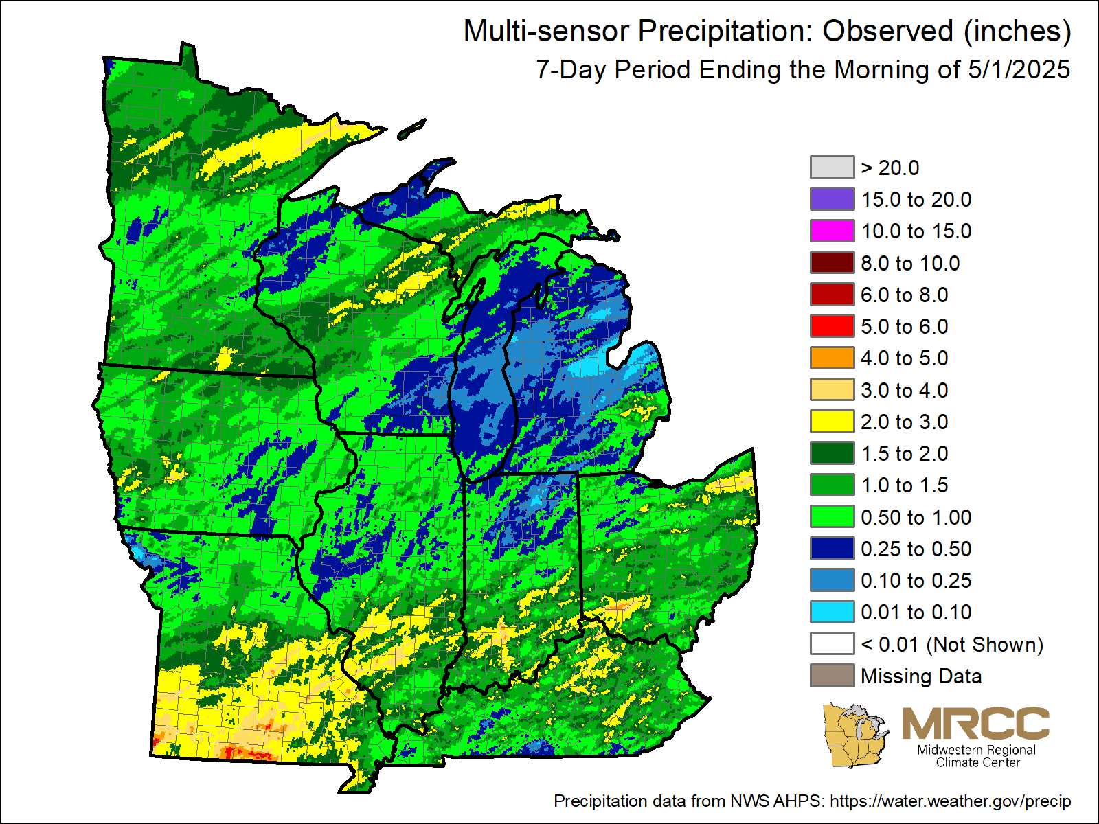 Multi-Sensor Precip: 7 Days