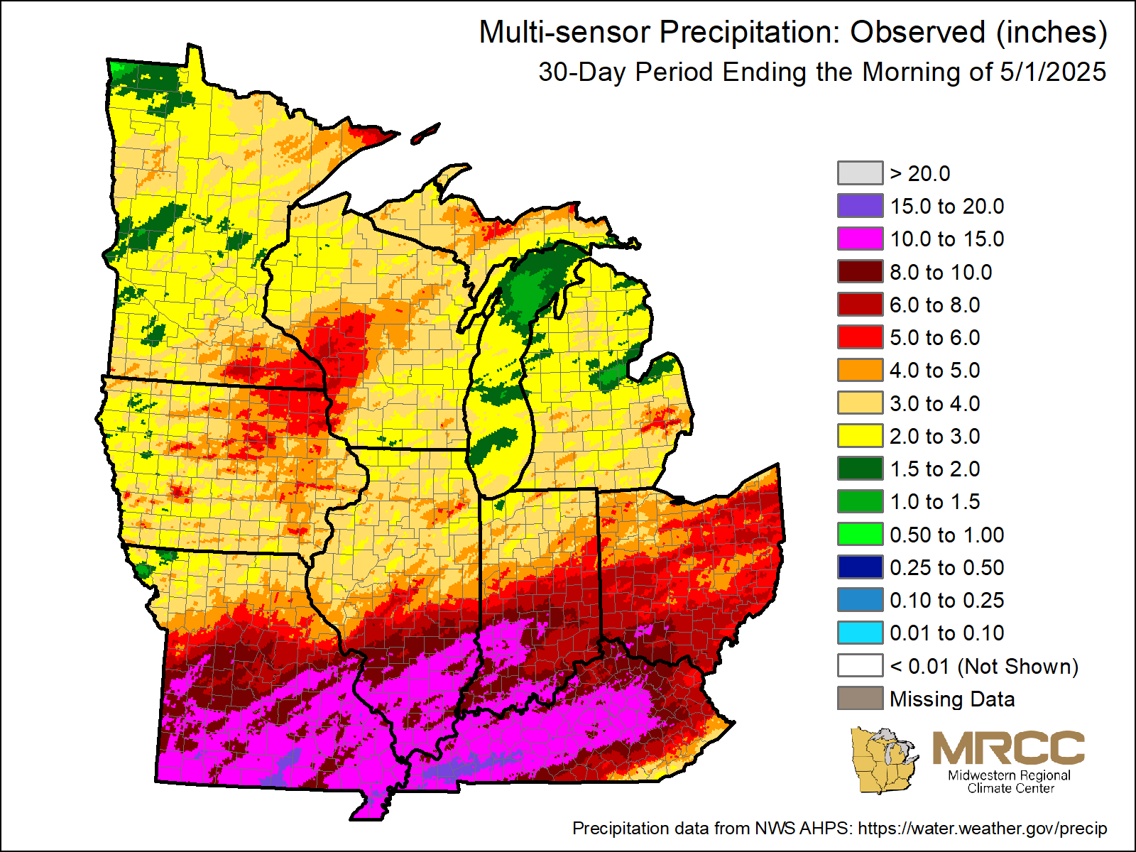 Multi-Sensor Precip: 30 day