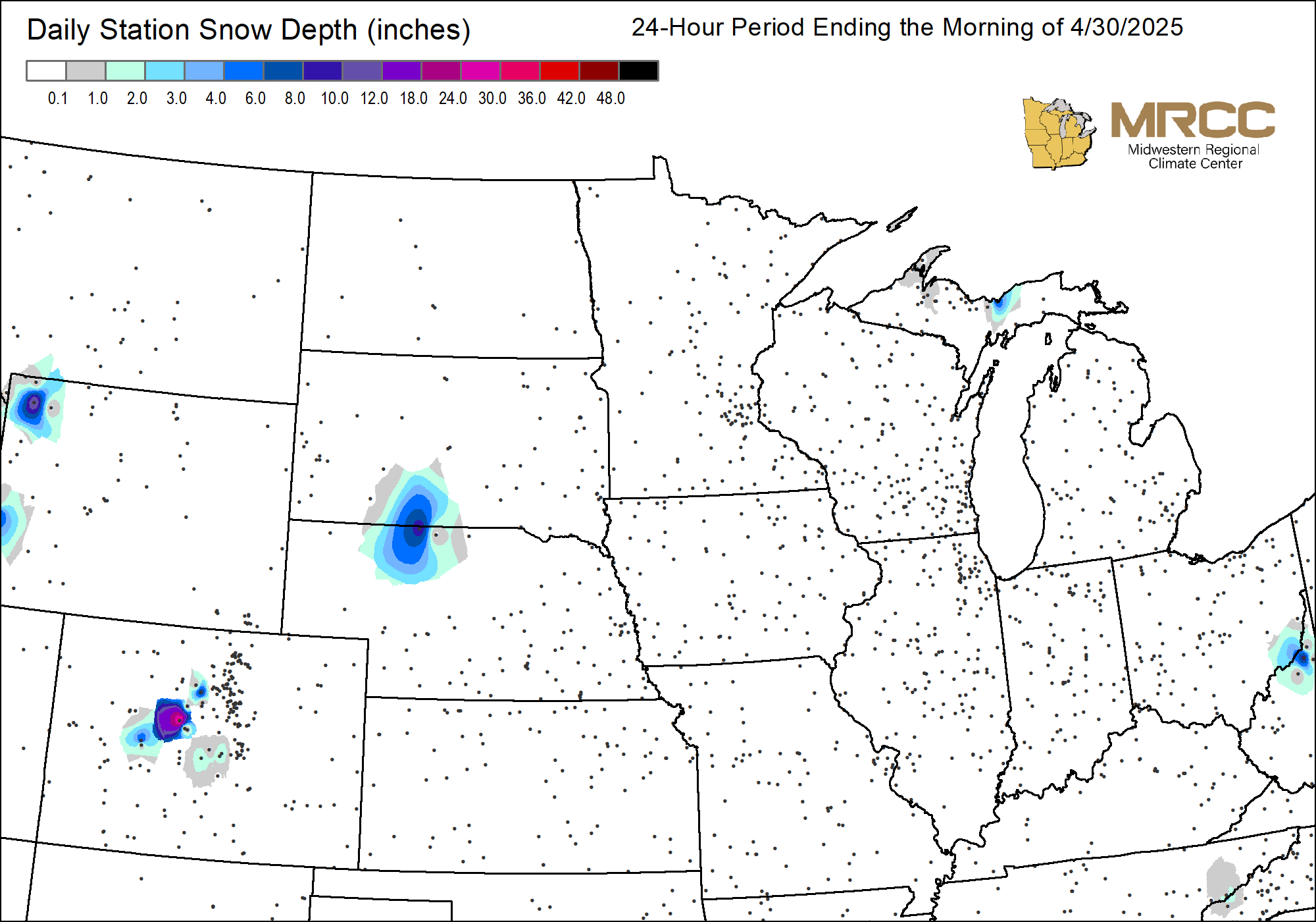 Central Region Snow Depth