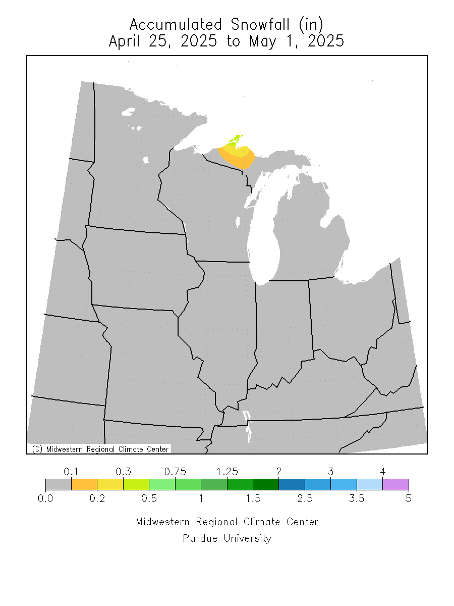 Last 7 Days Average Snowfall