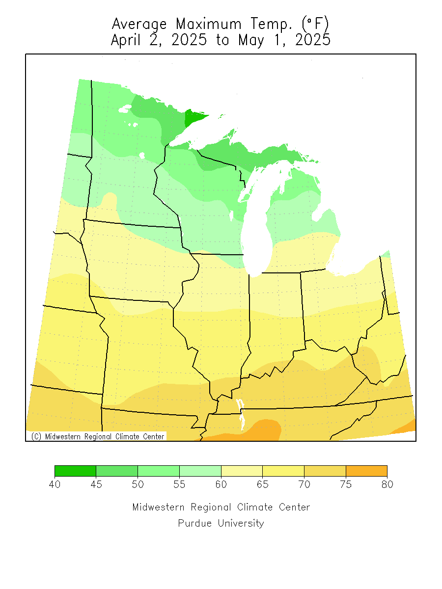 Last 30 Days, Avg Max Temp