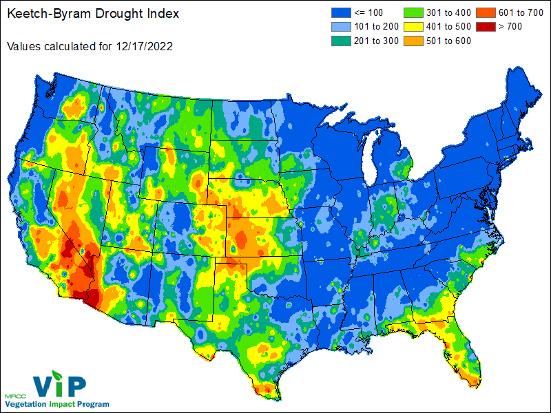 Keetch-Byram Drought Index: Midwest