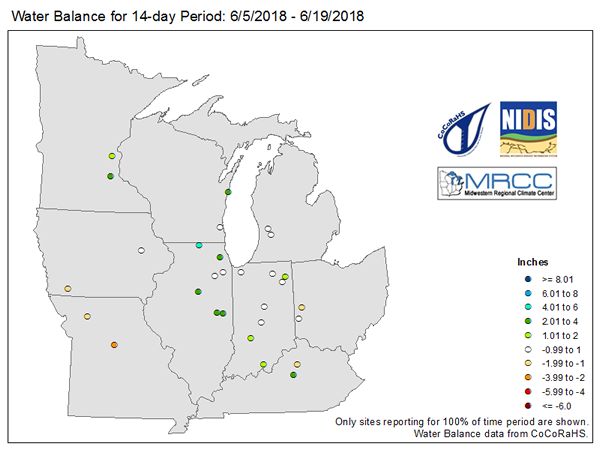 Water Balance 14-day map