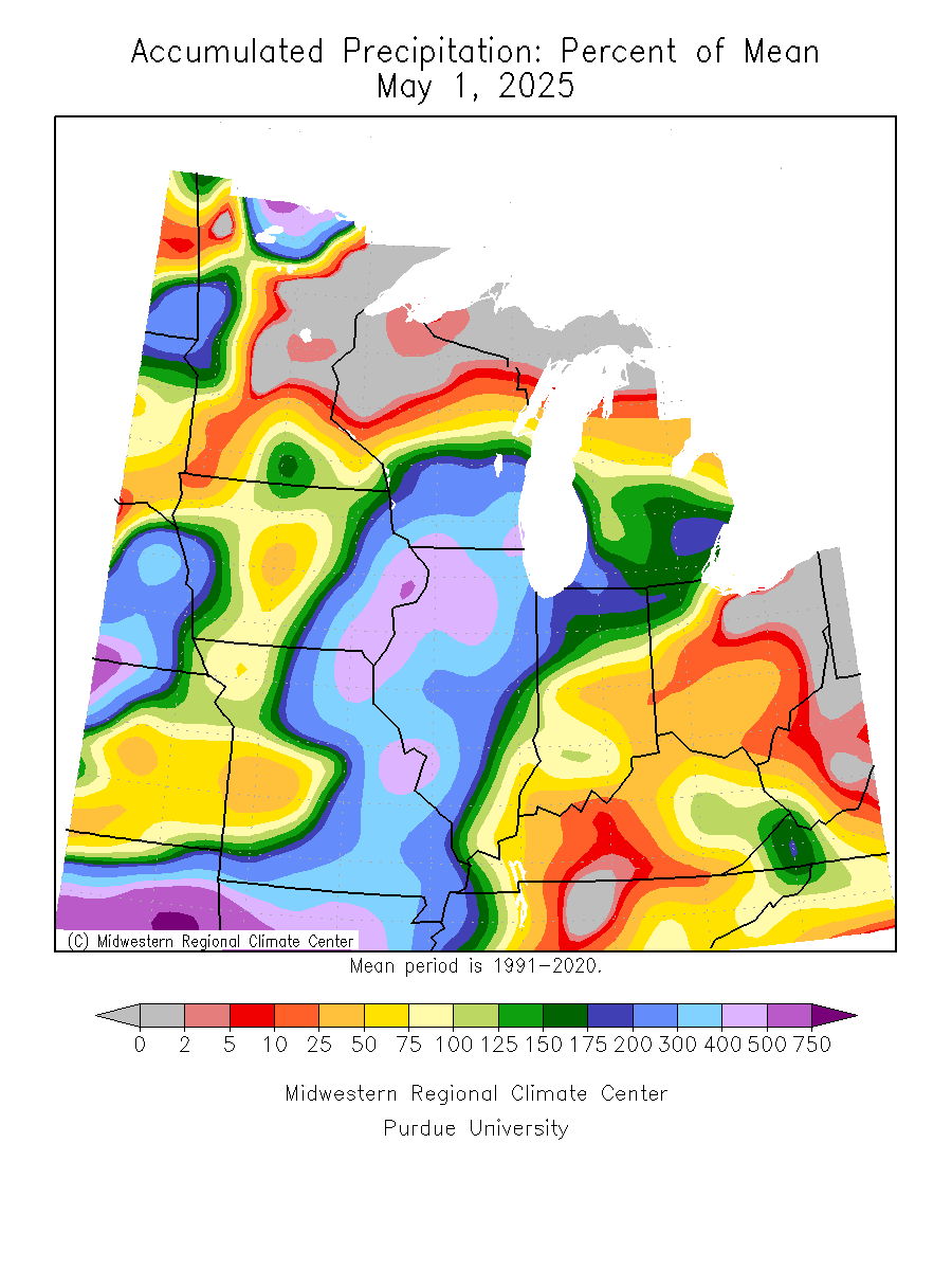 Month-to-date Precip Percentage