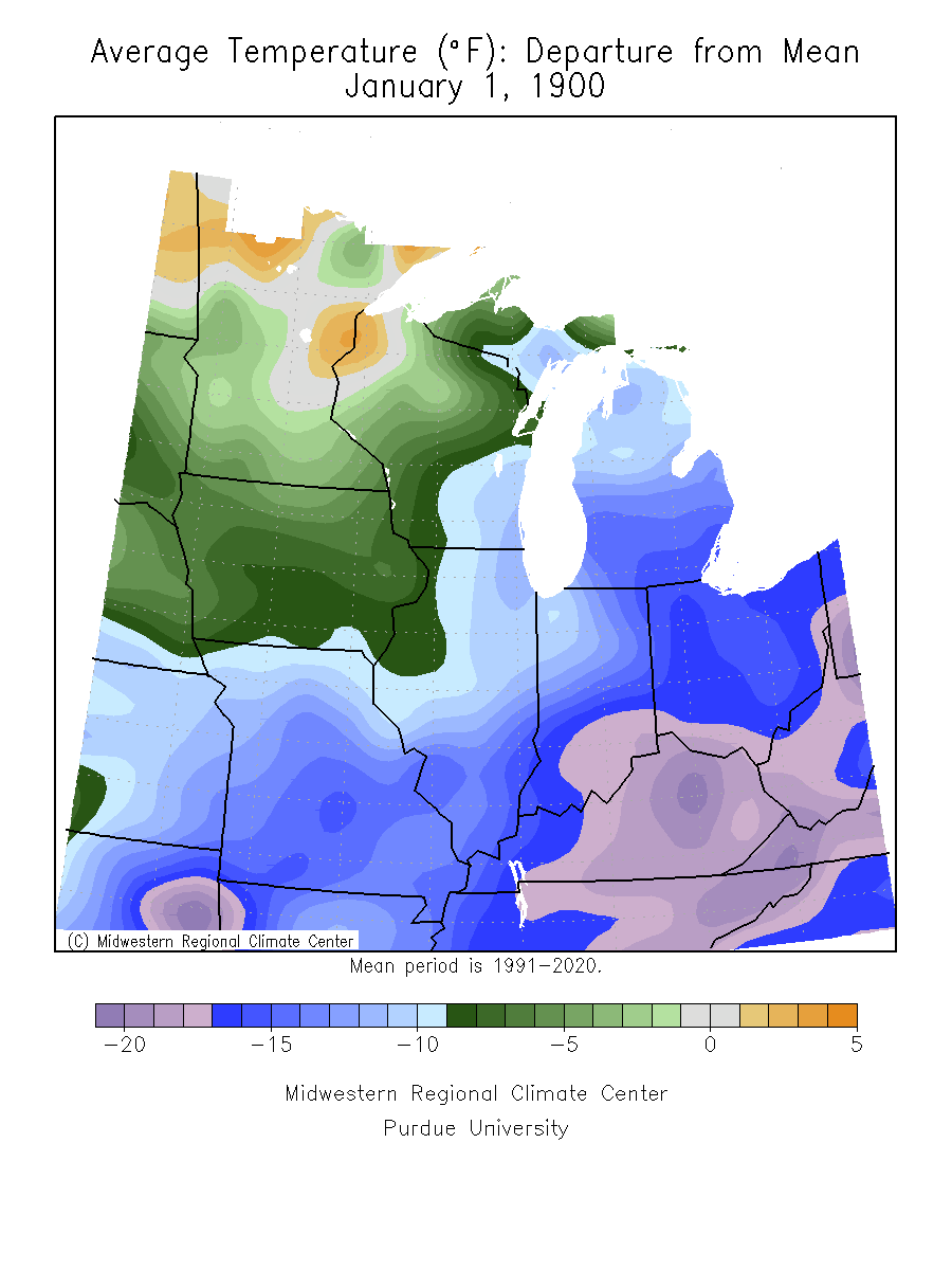 Month-to-Date Average Temp Departure