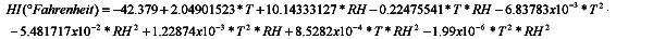 Heat Index calculation